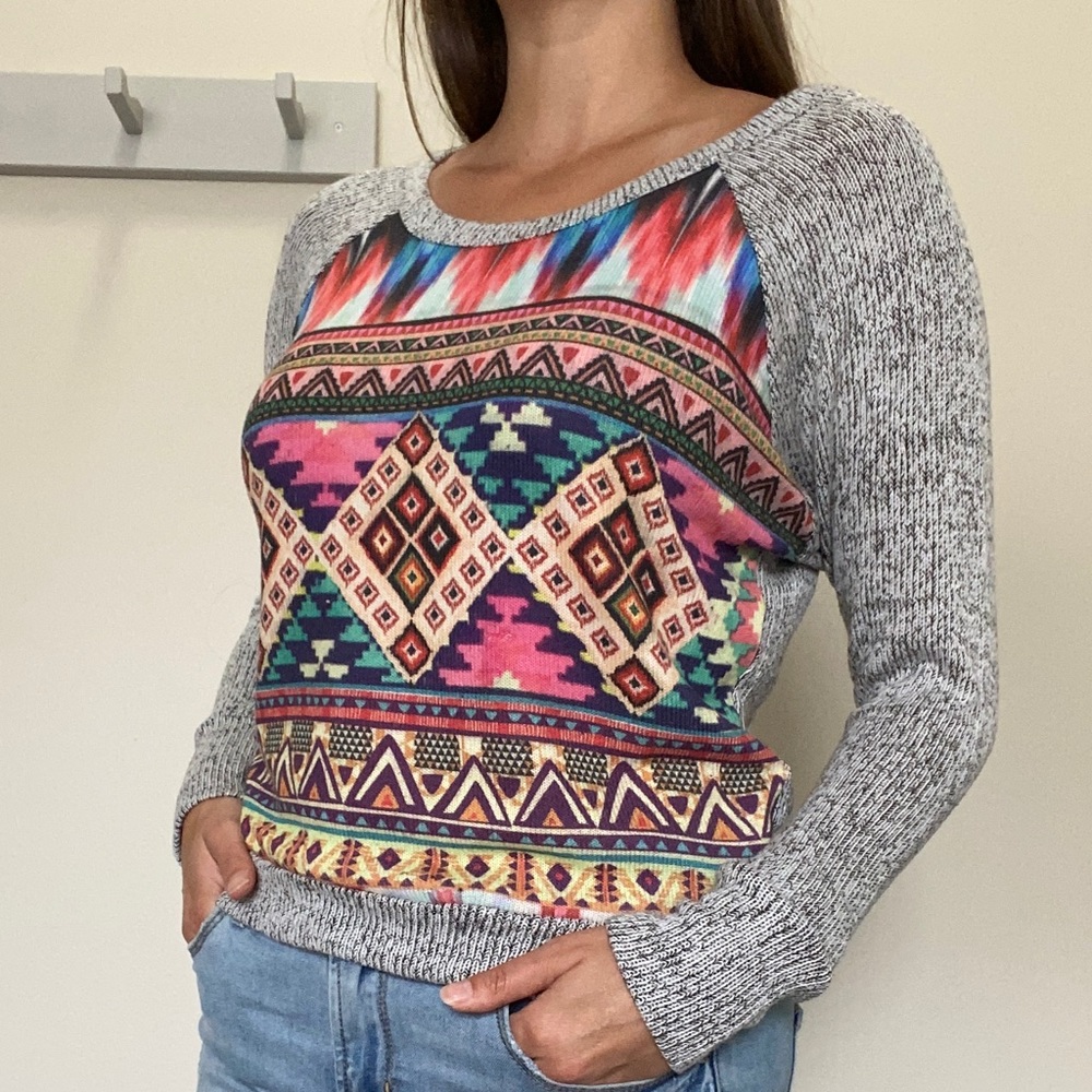 Multicolor Grey Sweater